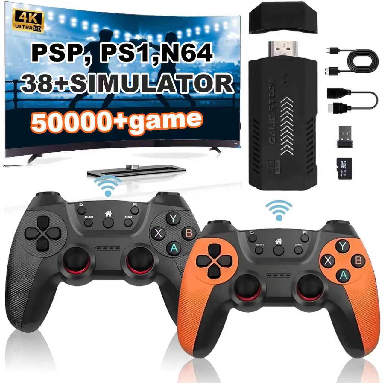 Retro Gaming X2 Pro - X2Pro TV-Spielestick 4K HD Video-Handheld-Spielekonsole 40K/50K