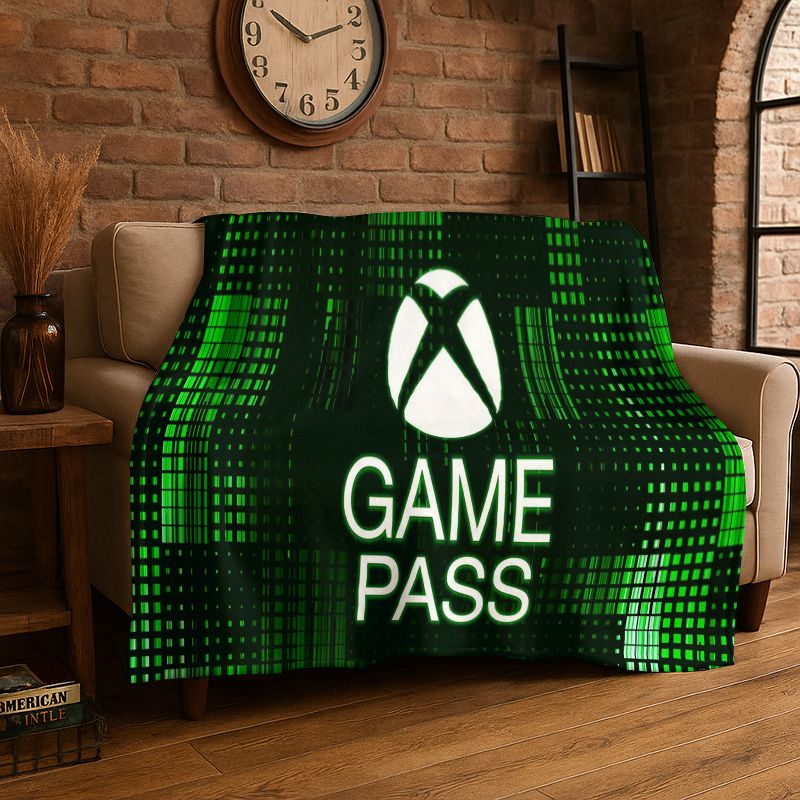 Retro Gaming Xbox - Retro Xbox Gaming Gamer Logo Flanelldecke,