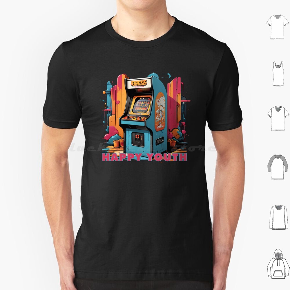Retro Gaming T Shirts - Happy Youth-Arcade T-Shirt Männer Frauen Kinder