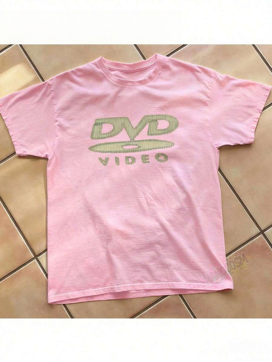 Retro Gaming T Shirts - [100% Baumwolle] DVD-Video Nostalgisches Grünes Logo