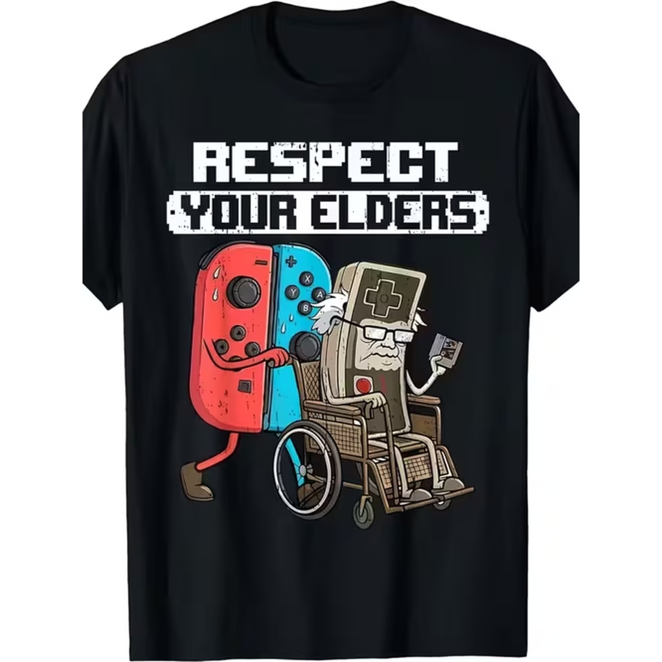 Retro Gaming T Shirts - Herren-T-Shirt mit Muster, Thema: Elders, bequem,