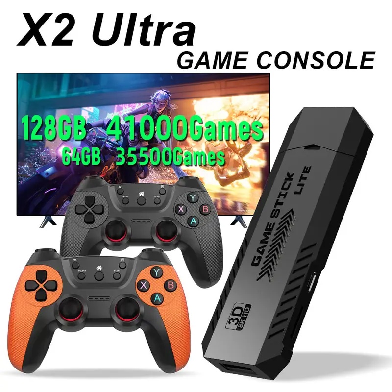 Retro Gaming Os - X2 Ultra Pro Retro-Spielekonsole 64GB 128GB