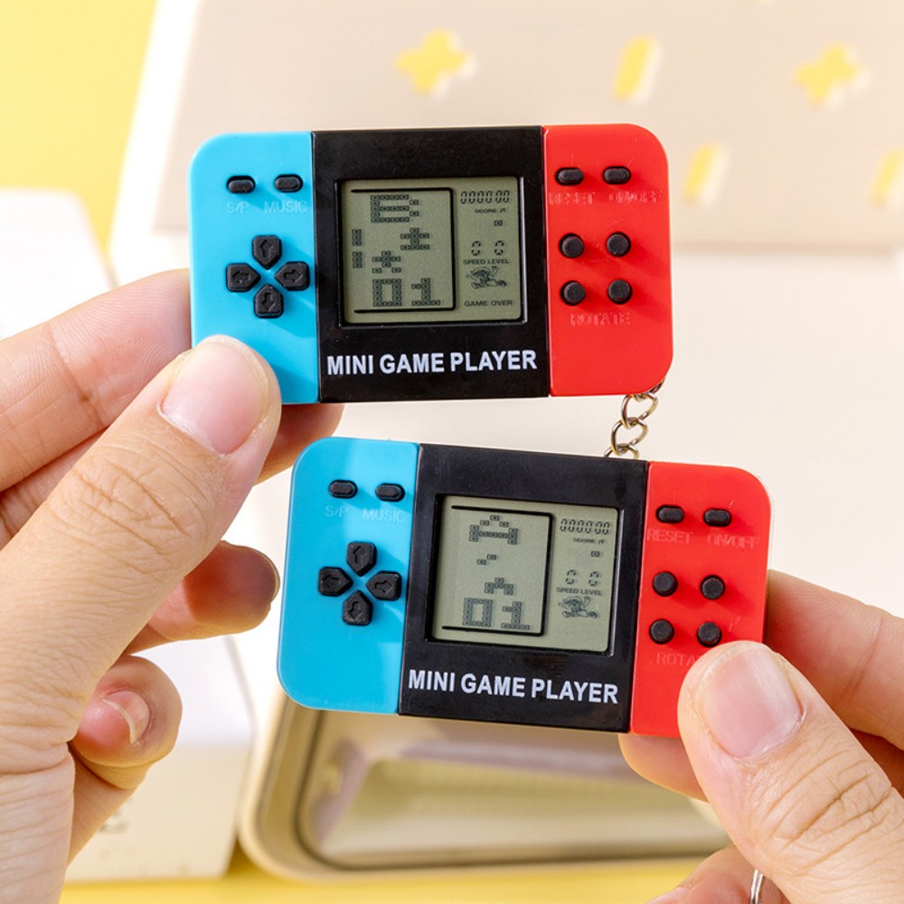 Retro Gaming Gif - Klassischer Tetris-Handheld-Spielkonsolen-Schlüsselanhänger, tragbares Retro-Nostalgie-Puzzlespielzeug für Männer