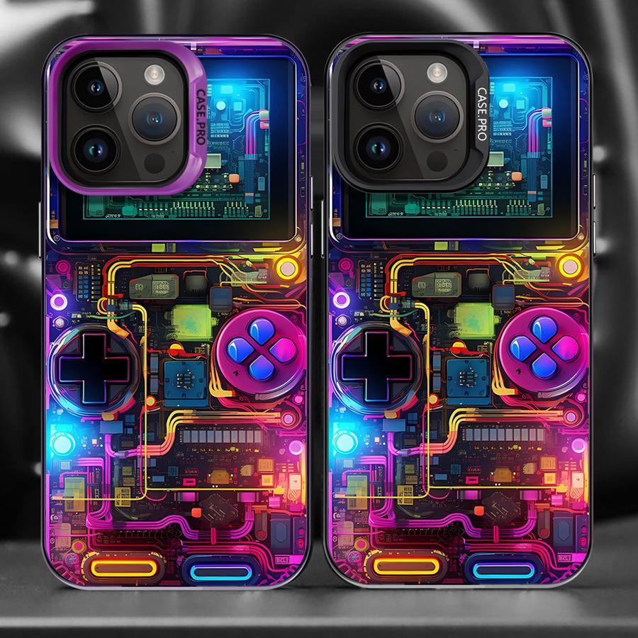 Retro Gaming Os - Retro-Spielkonsolen-Muster-Handyhülle für iPhone 16e 12 11