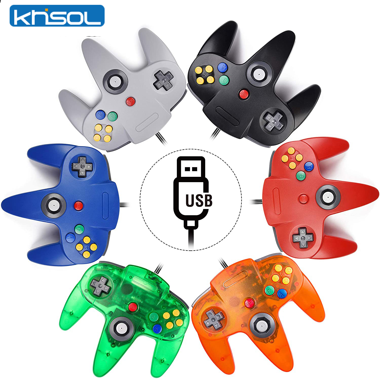 Retro Gaming Os - N64 Controller Klassische USB Wired Remote