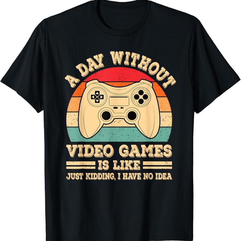 Retro Gaming T Shirts - Ein Tag ohne Videospiele Lustiges Gamer