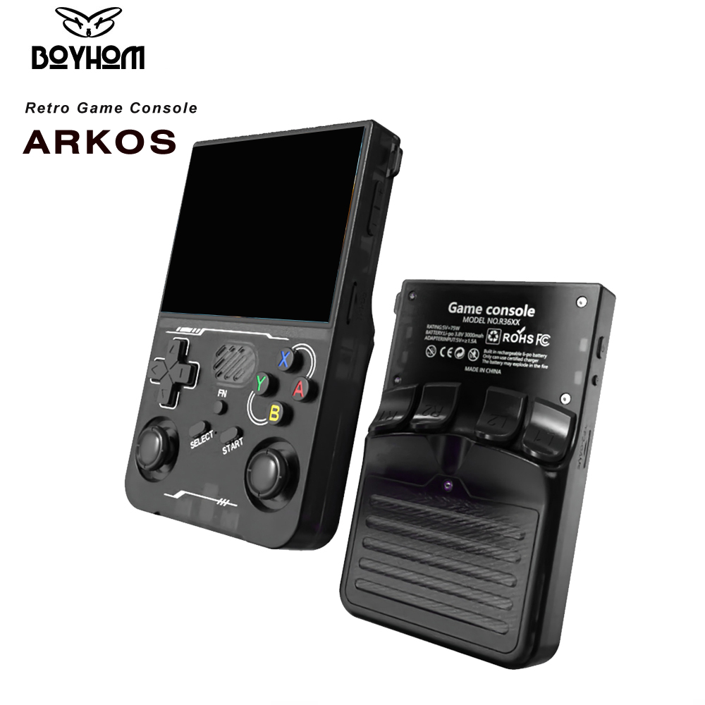 Retro Gaming Anbernic - BOYHOM Handheld-Konsolen Videospiele 3,5-Zoll-IPS-640*480-Bildschirm Retro-Spielkonsole mit