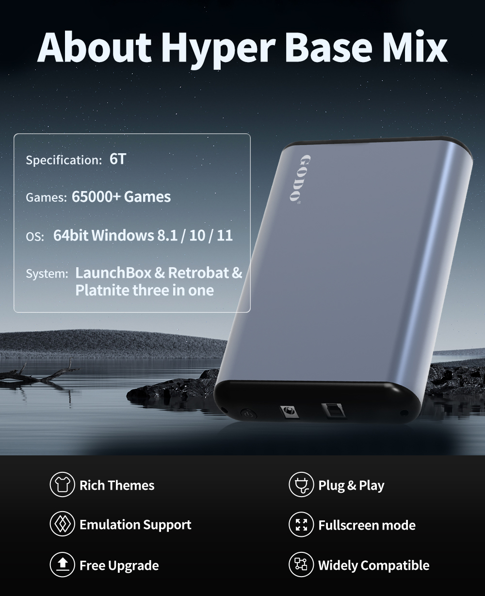 JMachen 6 TB tragbares Gaming- – Retro Gaming Xbox Bewertung und Preis