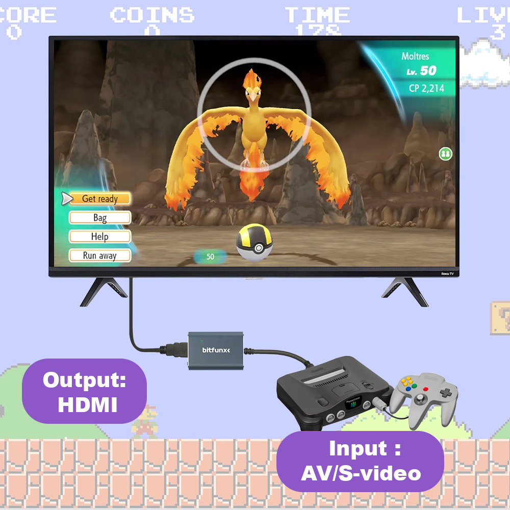 Bitfunx 720P Svideo / AV zu HD – Retro Gaming Gif Bewertung und Preis