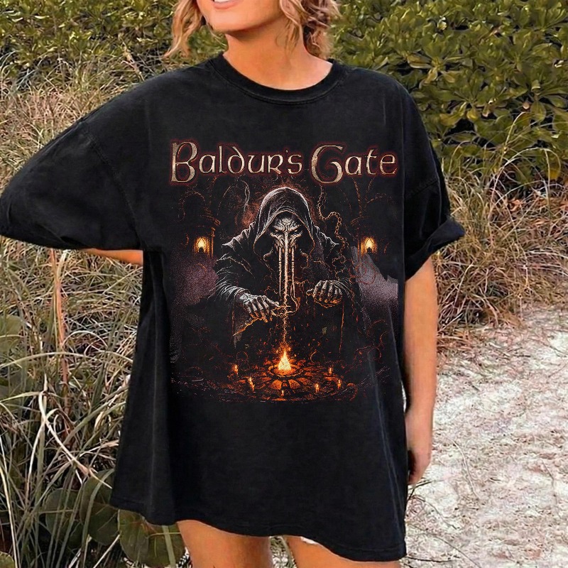 Vintage 90er Jahre Baldurs Gat – Retro Gaming T Shirts Bewertung und Preis
