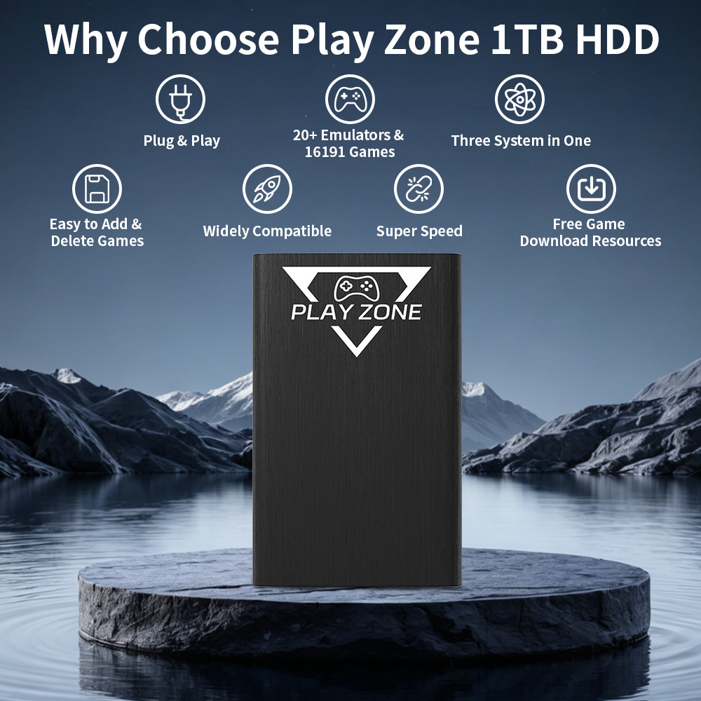 Play Zone 1TB Tragbare Gaming- – Retro Gaming Xbox Bewertung und Preis