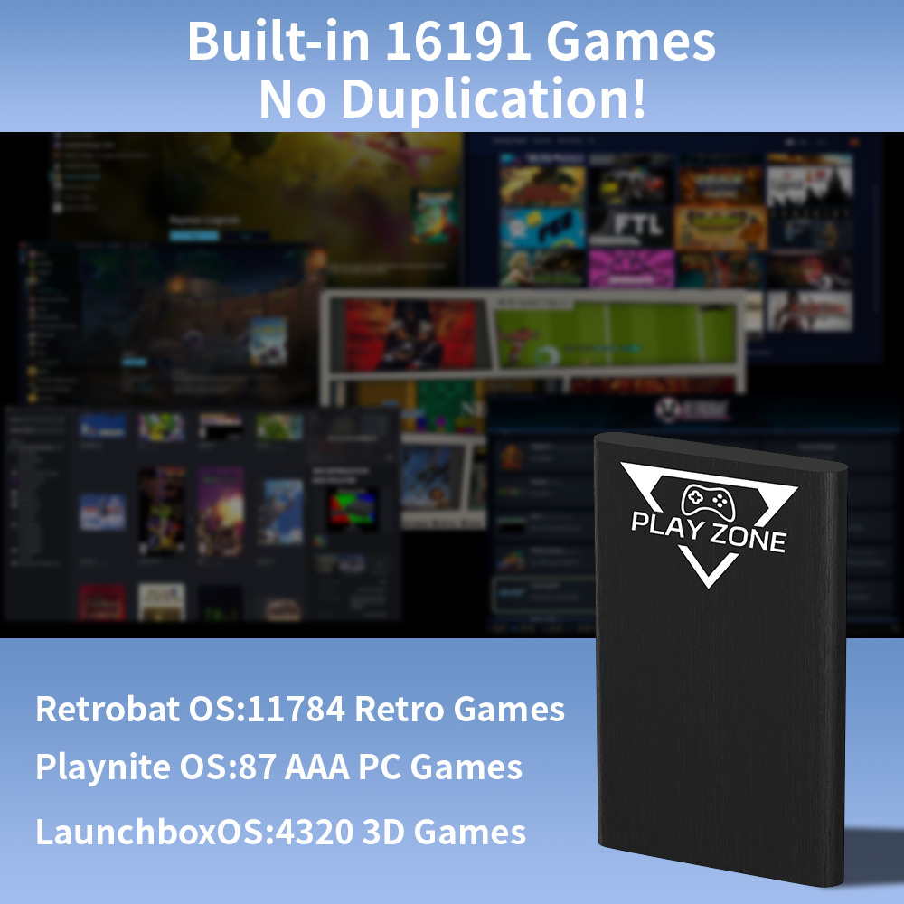 Play Zone 1TB Tragbare Gaming- – Retro Gaming Xbox Bewertung und Preis