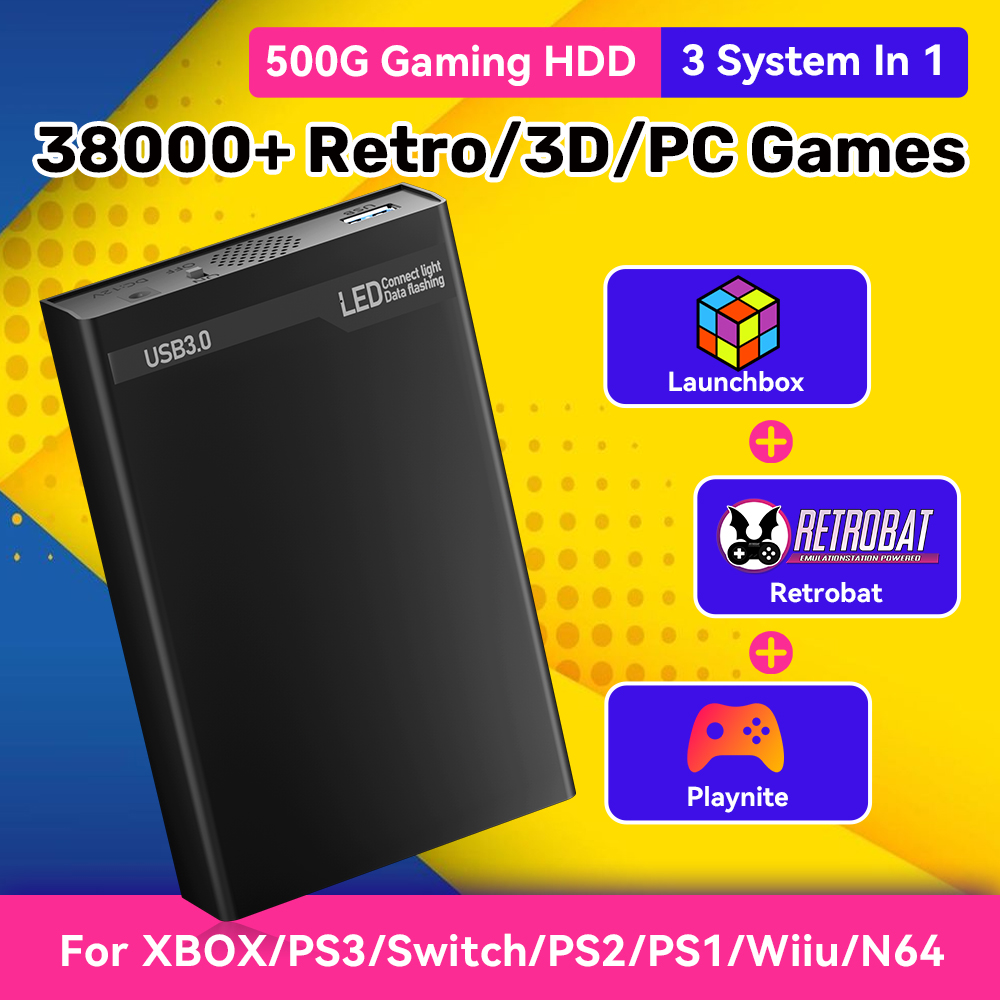 Mix500G Tragbare Spielfestplat – Retro Gaming Xbox Bewertung und Preis